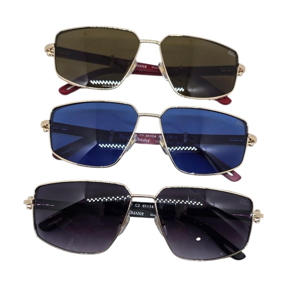 3 PORTA ROMANA LOT 1 Gold Frame Sunglasses Set